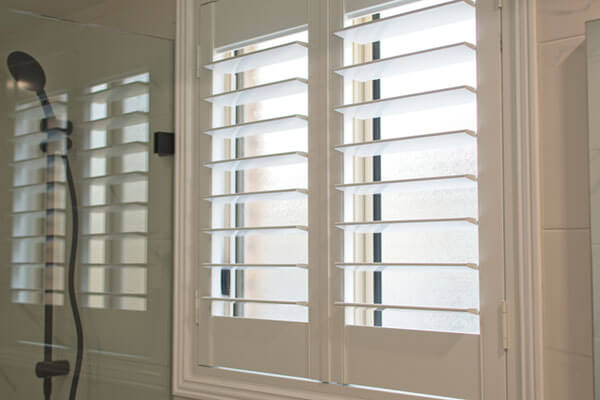 plantation shutters in bathroom
