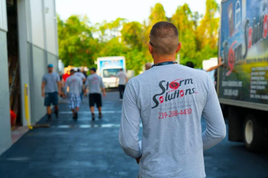 Storm Solutions team members walking